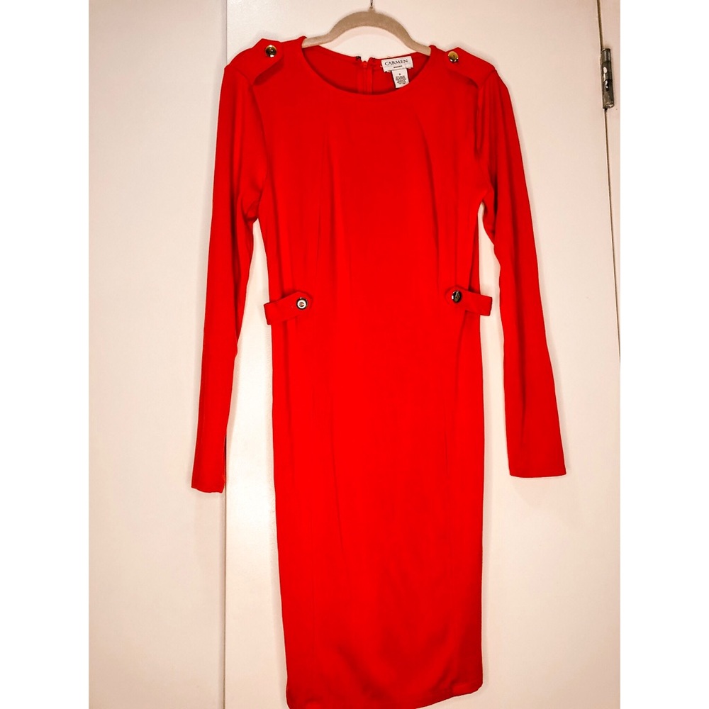 Red work dress
